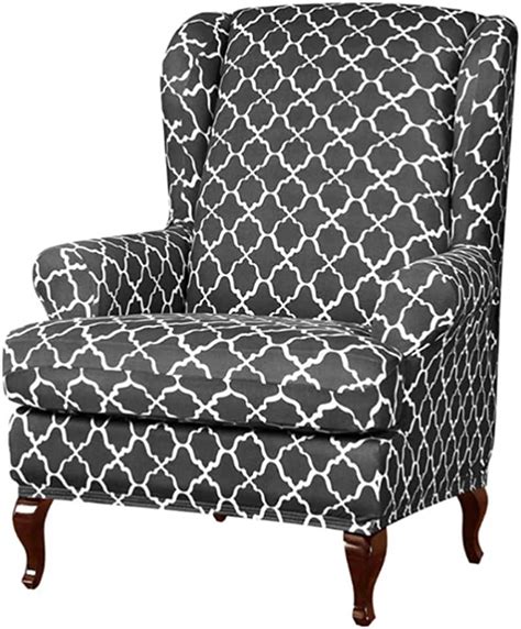 From $39.99 $44.99. ( 228) Free shipping. This Wing Chair Slipcover is suitable for wing chairs that are 27.5-31.5 inches long, 37.4-43.3 inches high, and 31.5-36.2 inches wide. It can fit most sizes of wing chairs. You can measure your wing chair in advance and compare it to our size chart. 